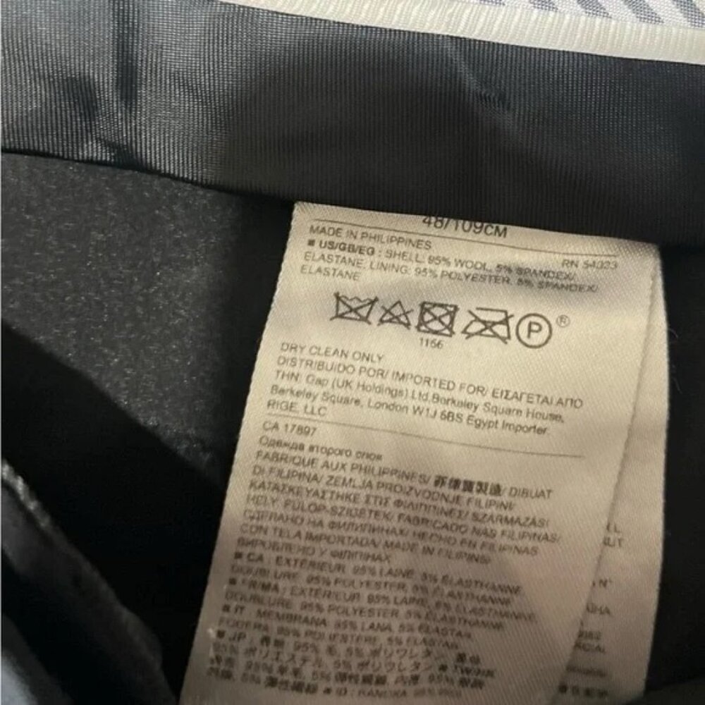 BANANA REPUBLIC - Avery Straight pant sz 12 in Black Color Wool blend inseam 26” - Picture 4 of 7